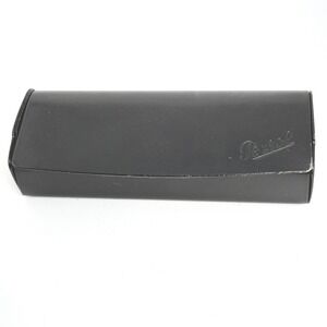 Persol Black Leather Sunglasses Case Hard Shell Foldable with Cleaning Cloth 2